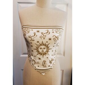 Zaful Zodiac‎ Print Bandeau Style Top Size 8
